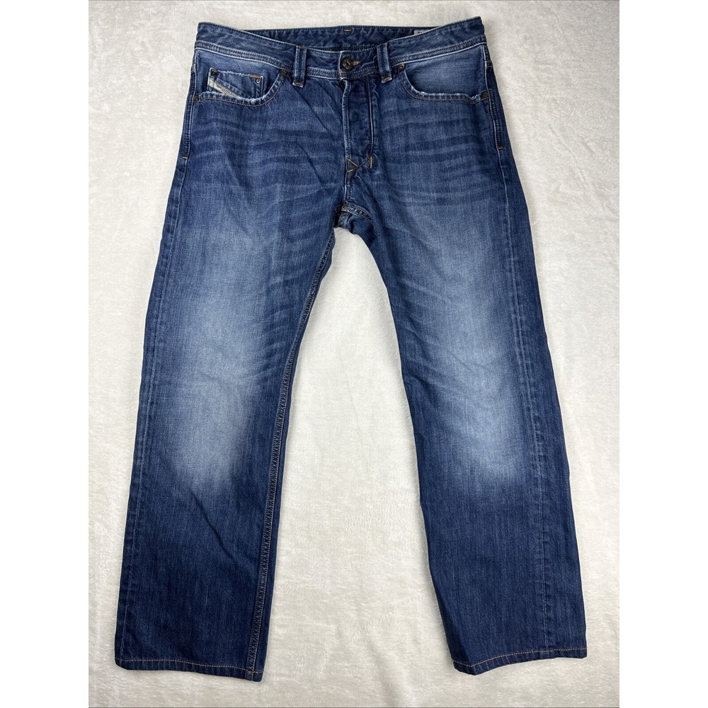 Diesel Jeans Men 33 X 29* Blue Larkee Blue made In Italy Regular Straight
